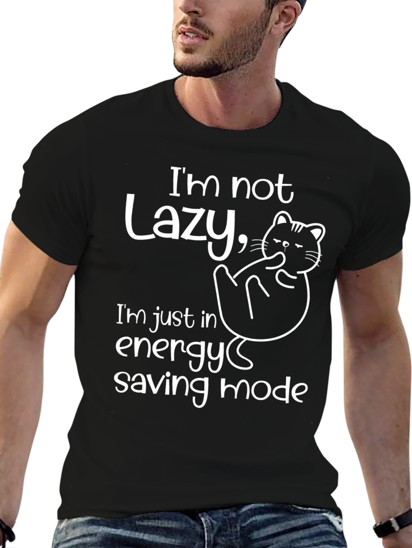 Lazy Cat Energy Saving Mode T-Shirt