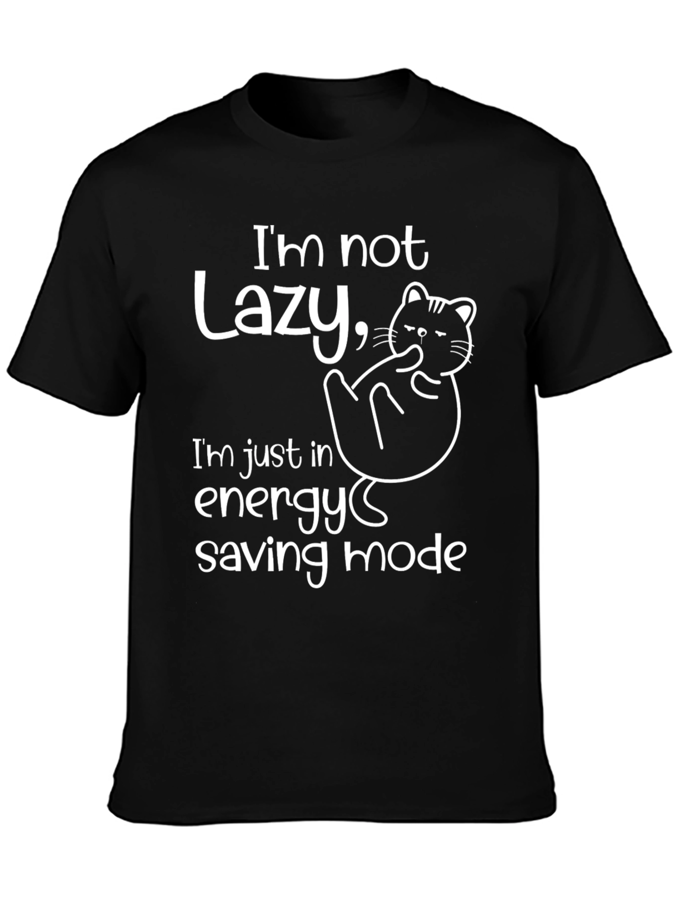 Lazy Cat Energy Saving Mode T-Shirt