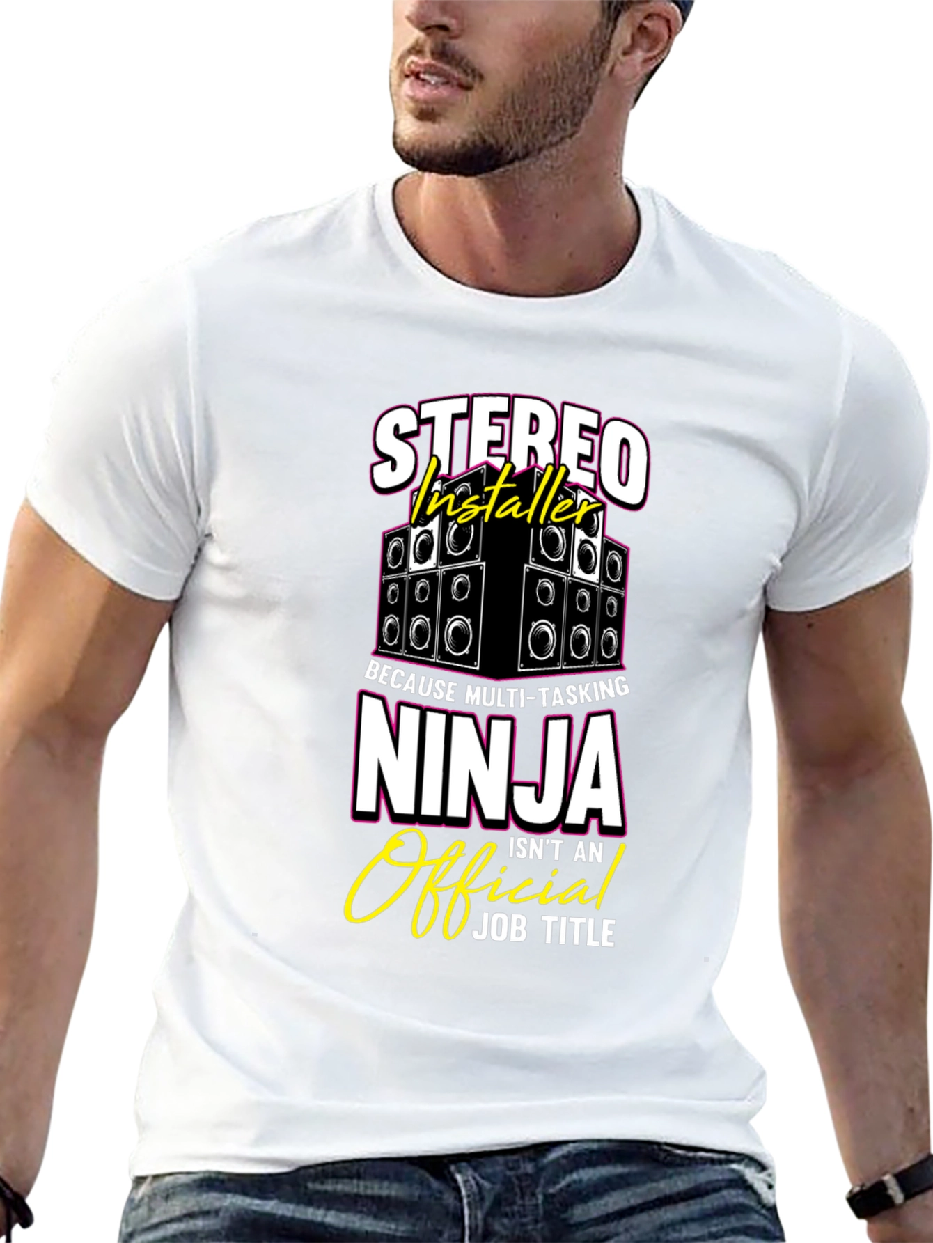 Stereo Installer Ninja T-Shirt Funny Gift