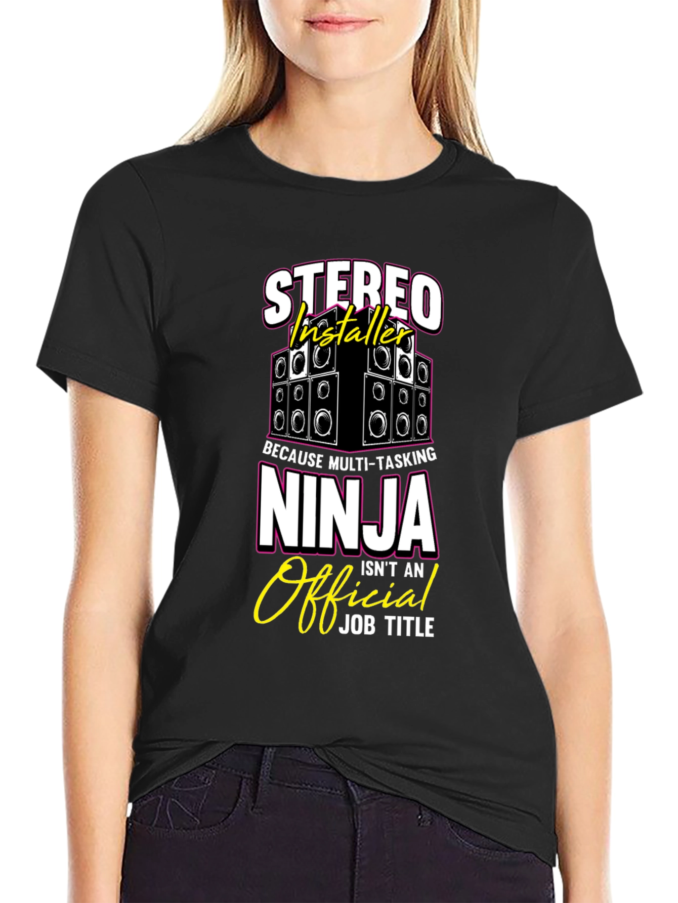 Stereo Installer Ninja T-Shirt Funny Gift