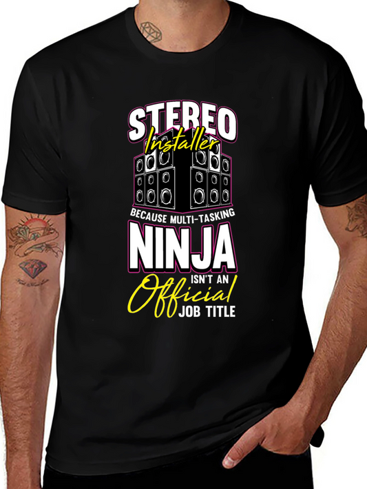 Stereo Installer Ninja T-Shirt Funny Gift