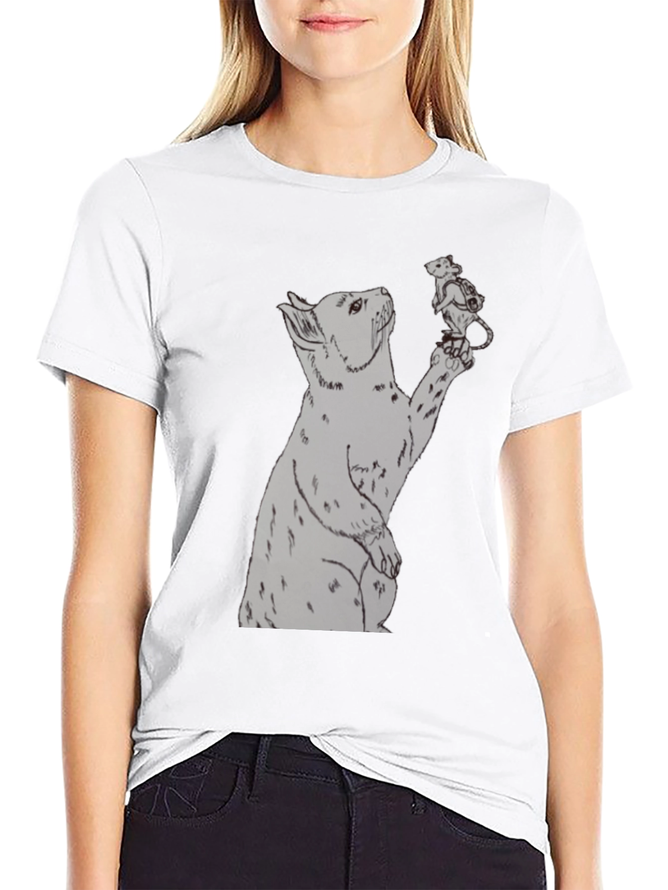 Bear and Mouse Graphic T-Shirt