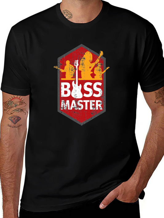 Bass Master Black Graphic T-Shirt for Music Lovers