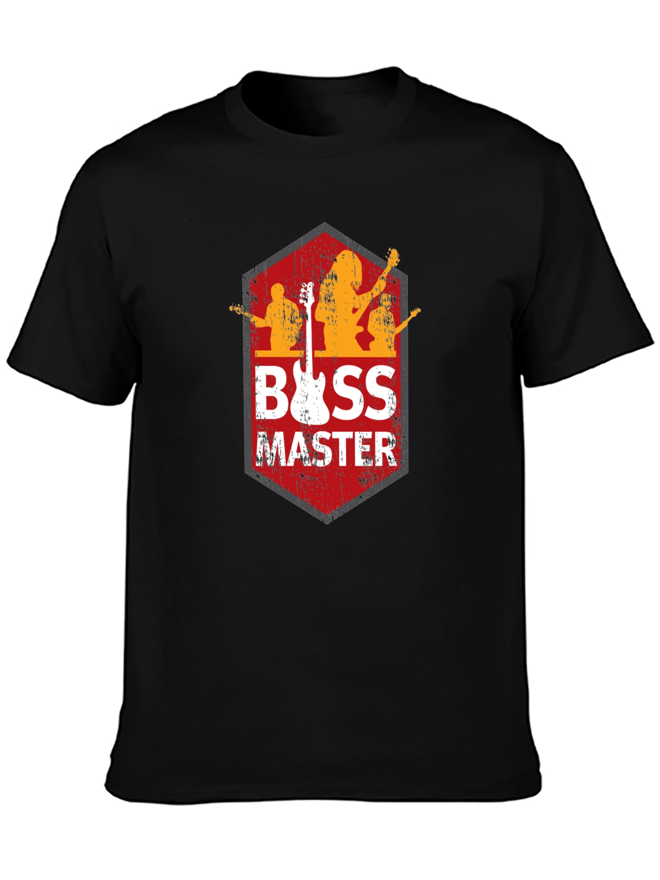 Bass Master Black Graphic T-Shirt for Music Lovers
