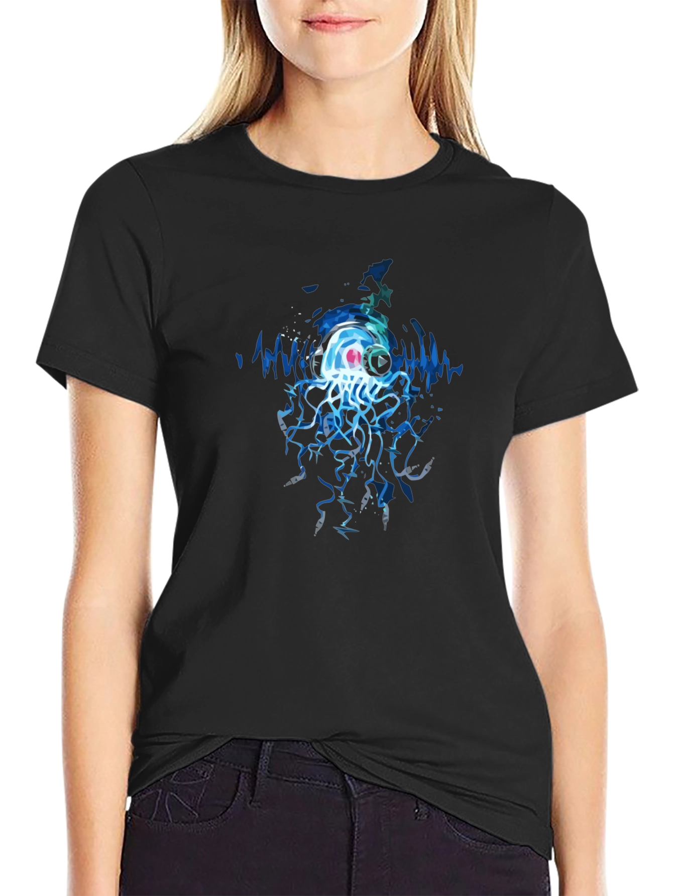 Jellyfish DJ Graphic Tee - Cool Black T-Shirt