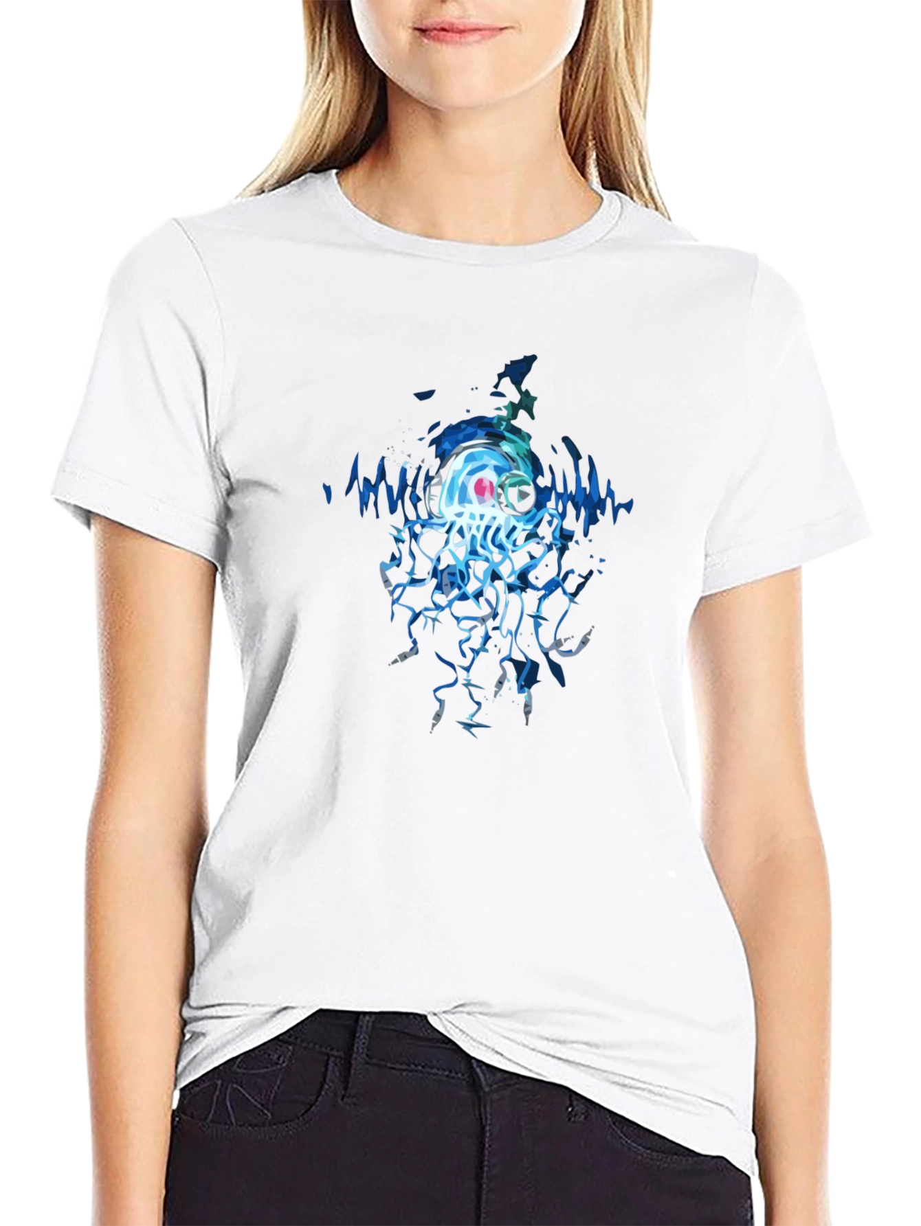 Jellyfish DJ Graphic Tee - Cool Black T-Shirt