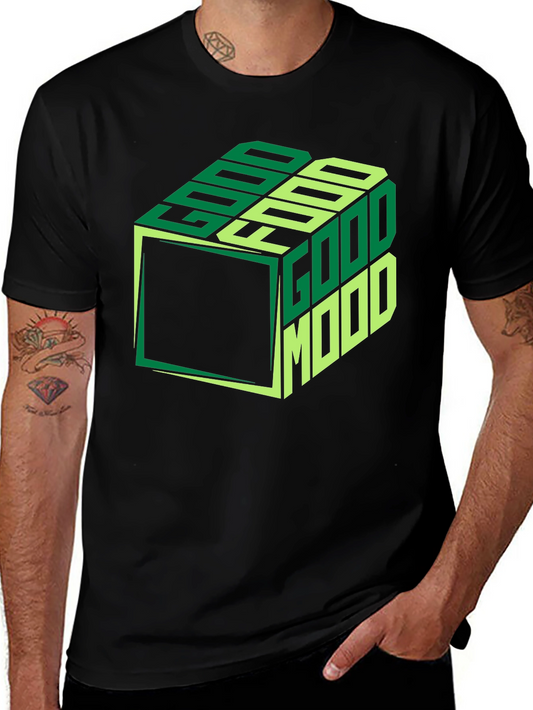 Good Mood Cube Graphic Tee - Stylish Comfort