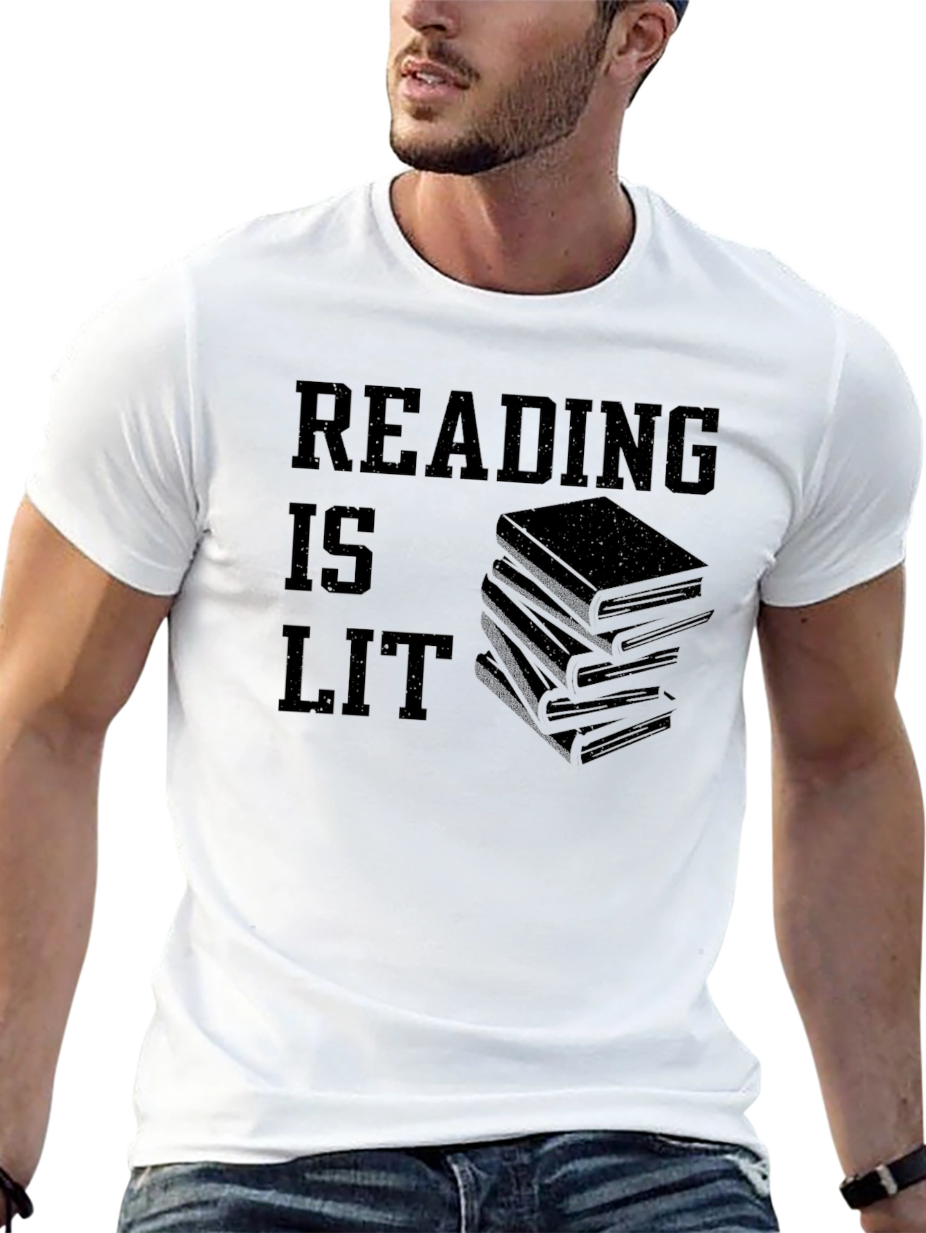 Reading is Lit Graphic Tee - Book Lover Shirt