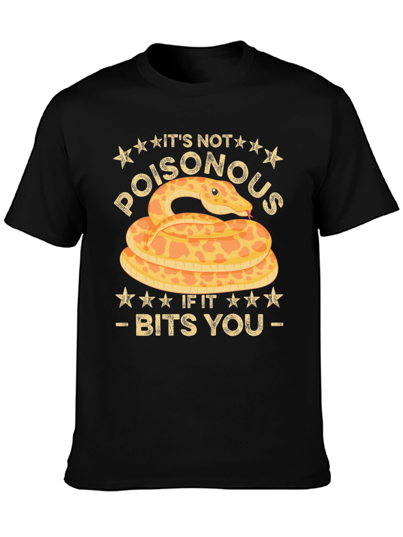 Funny Snake Bites T-Shirt - Its Not Poisonous