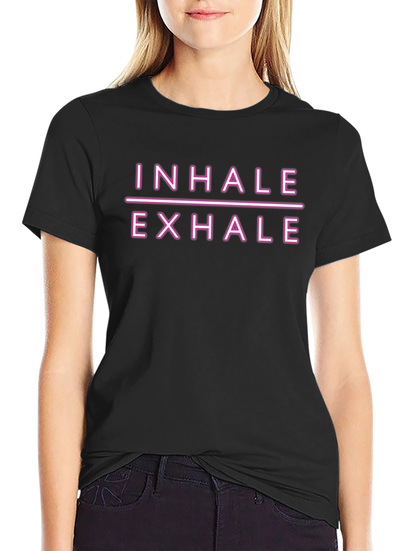 Inhale Exhale Graphic T-Shirt - Relax & Breathe