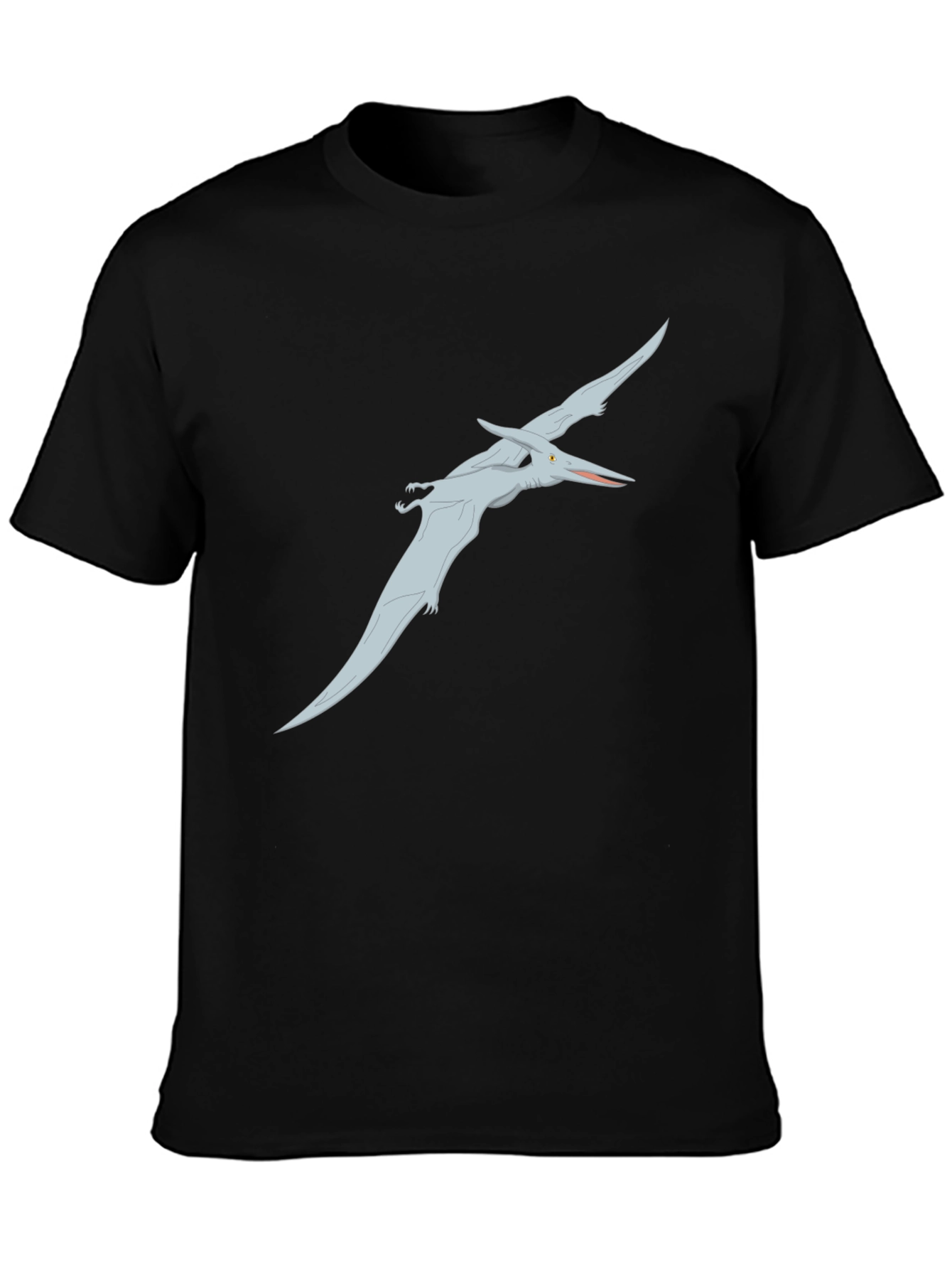 Pterodactyl Graphic Tee - Black Cotton Shirt