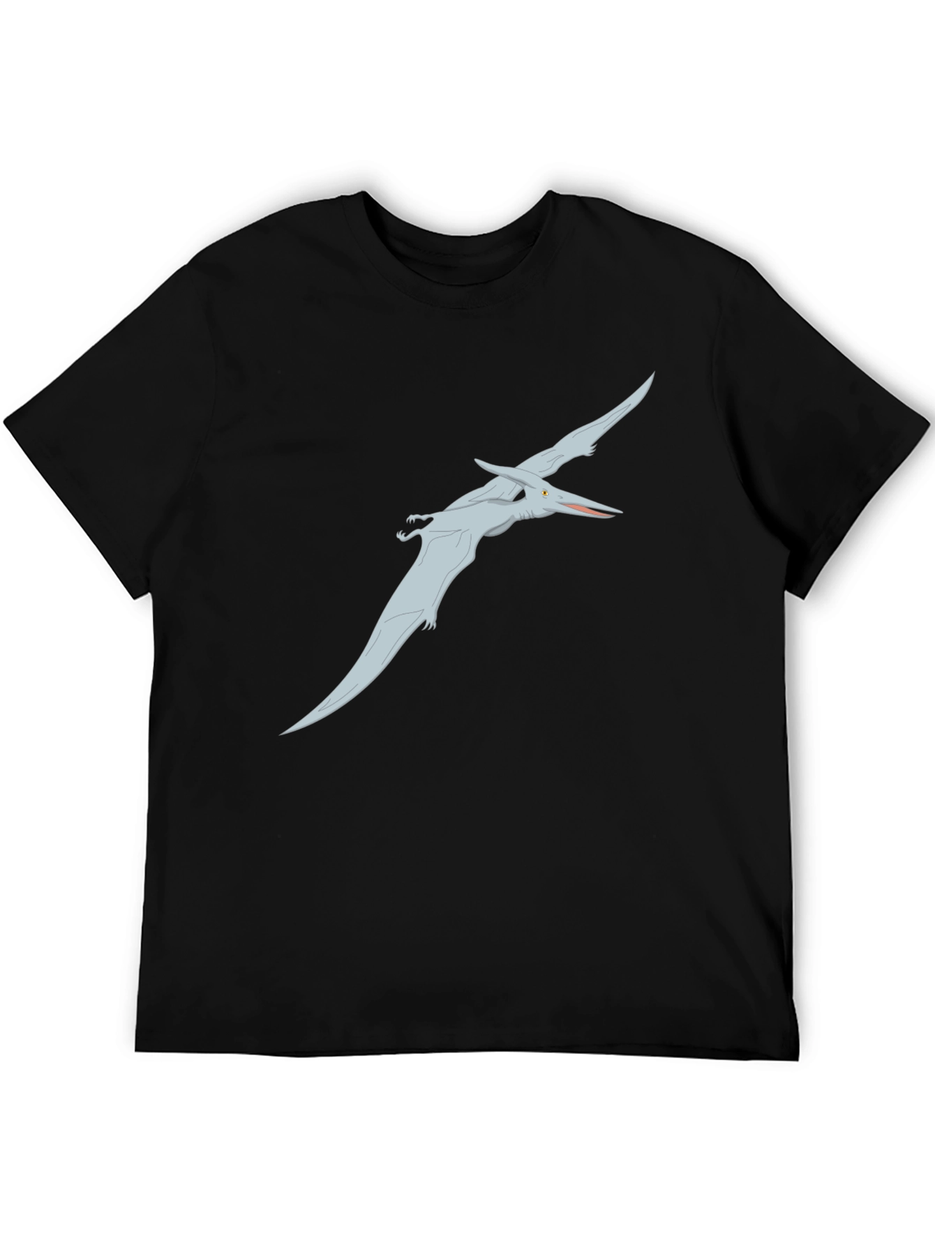 Pterodactyl Graphic Tee - Black Cotton Shirt