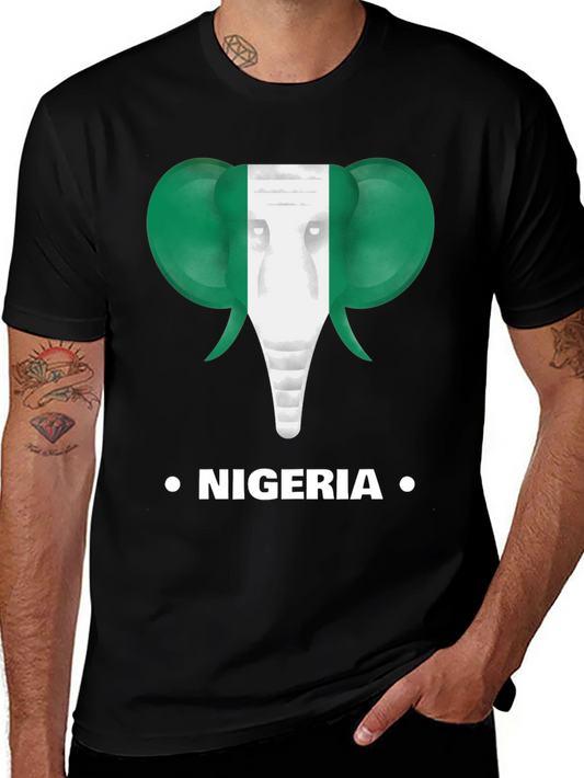 Nigeria Flag Elephant T-Shirt