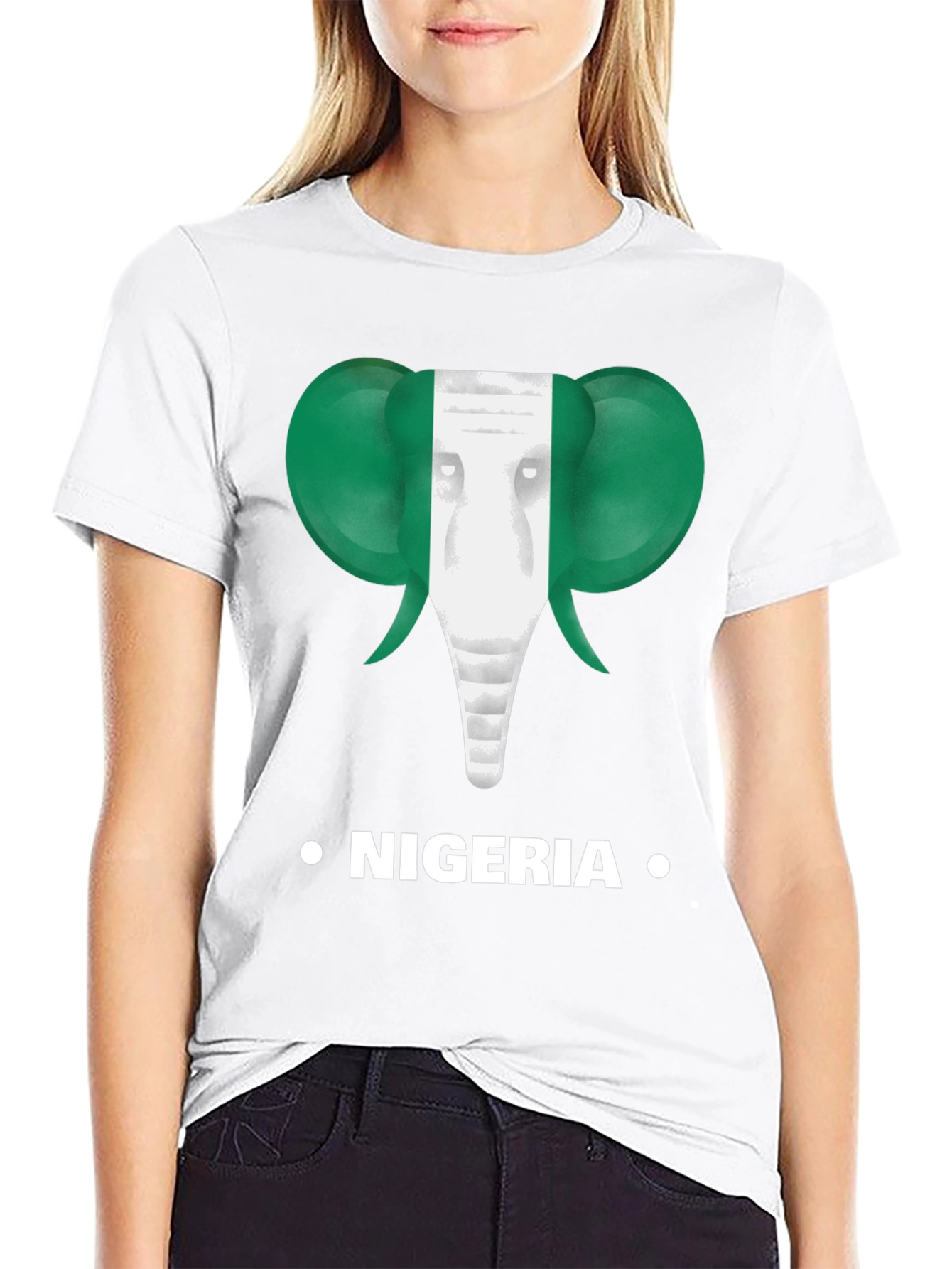Nigeria Flag Elephant T-Shirt