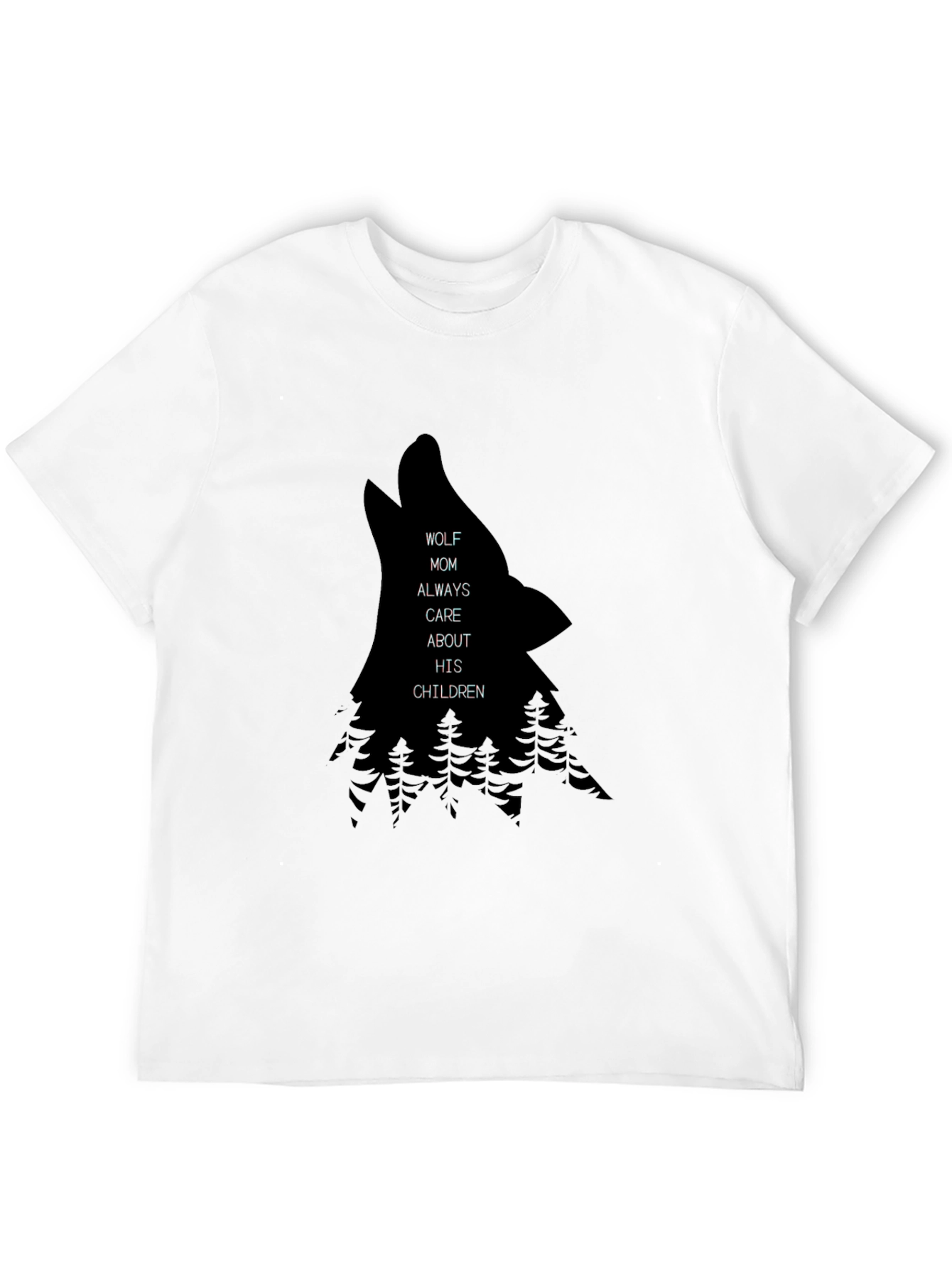 Wolf Mom Graphic Black T-Shirt