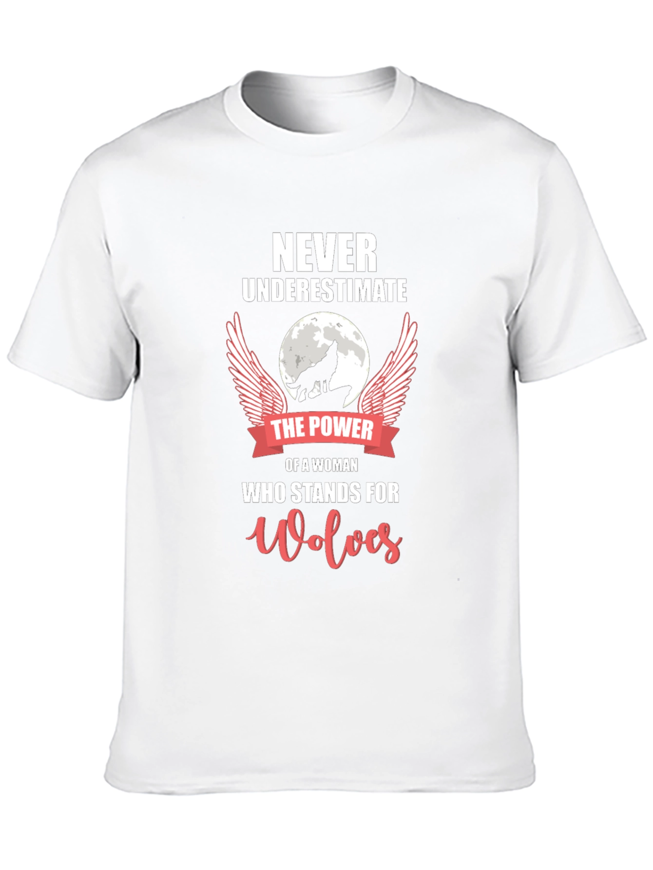 Wolf Power Woman Graphic T-Shirt - Black