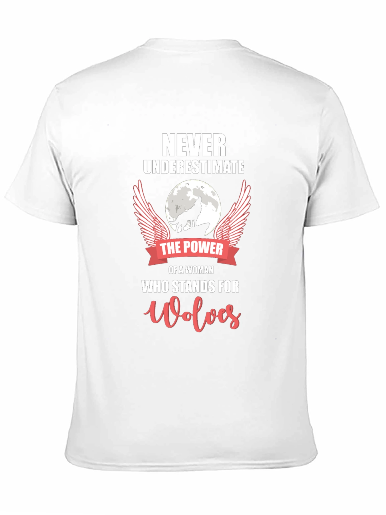 Wolf Power Woman Graphic T-Shirt - Black