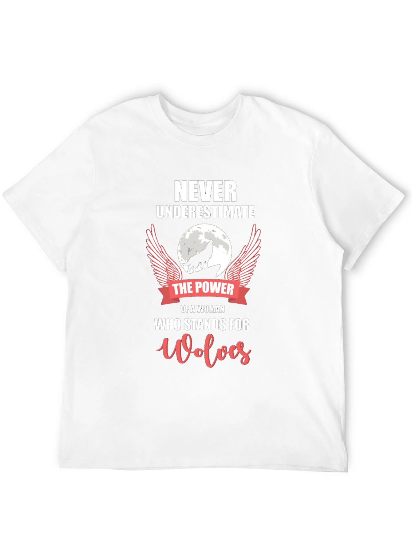 Wolf Power Woman Graphic T-Shirt - Black