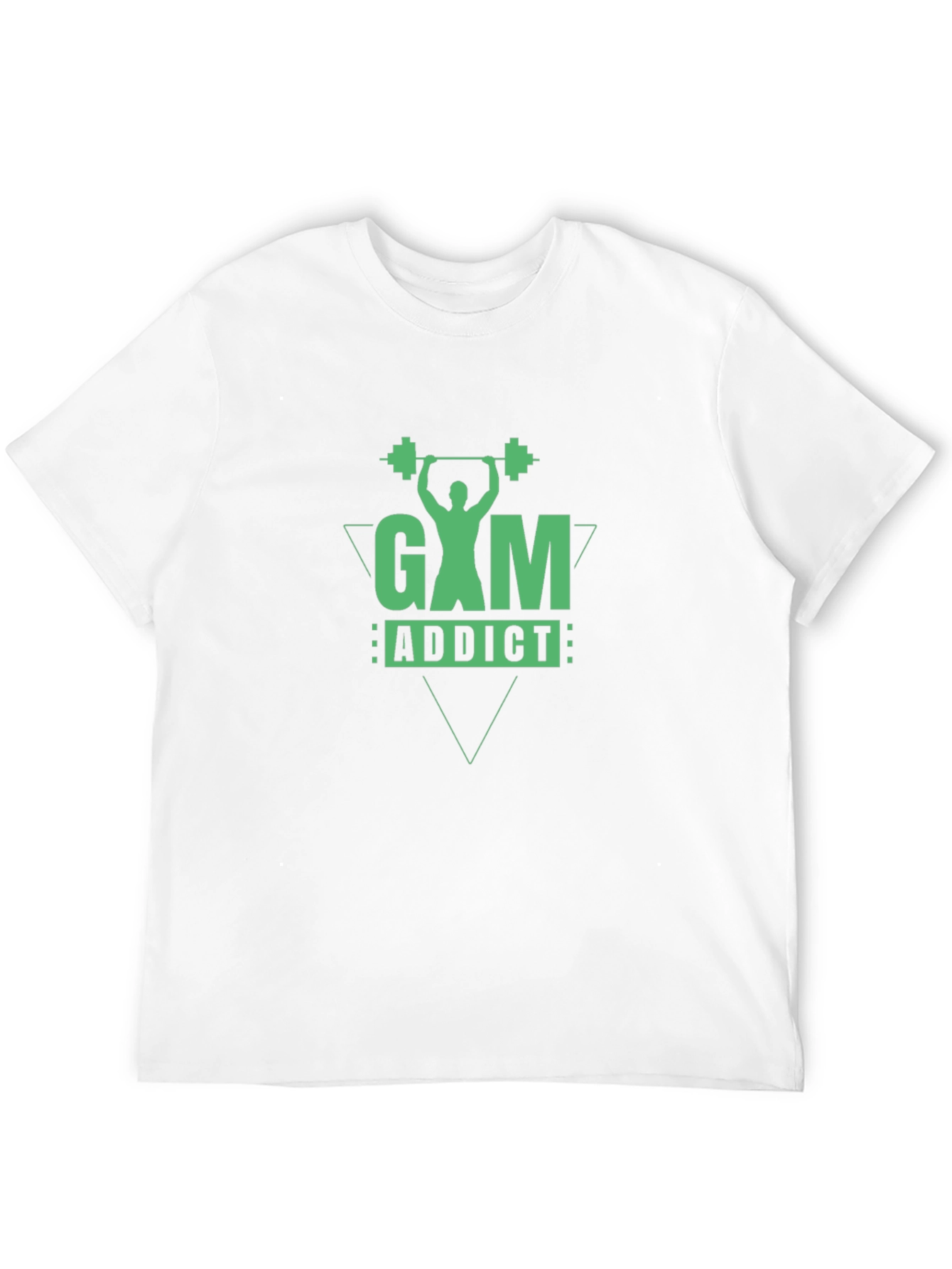 Gym Addict Graphic Tee - Black Cotton Fitness Shirt
