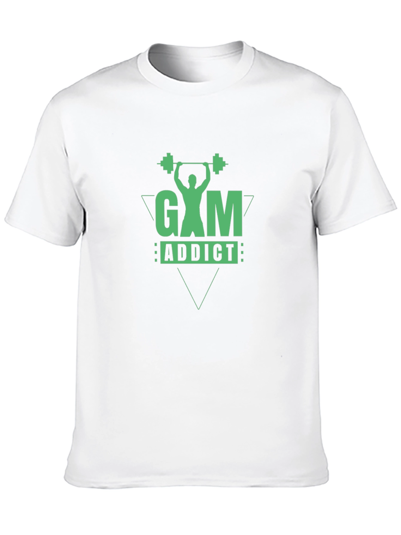 Gym Addict Graphic Tee - Black Cotton Fitness Shirt