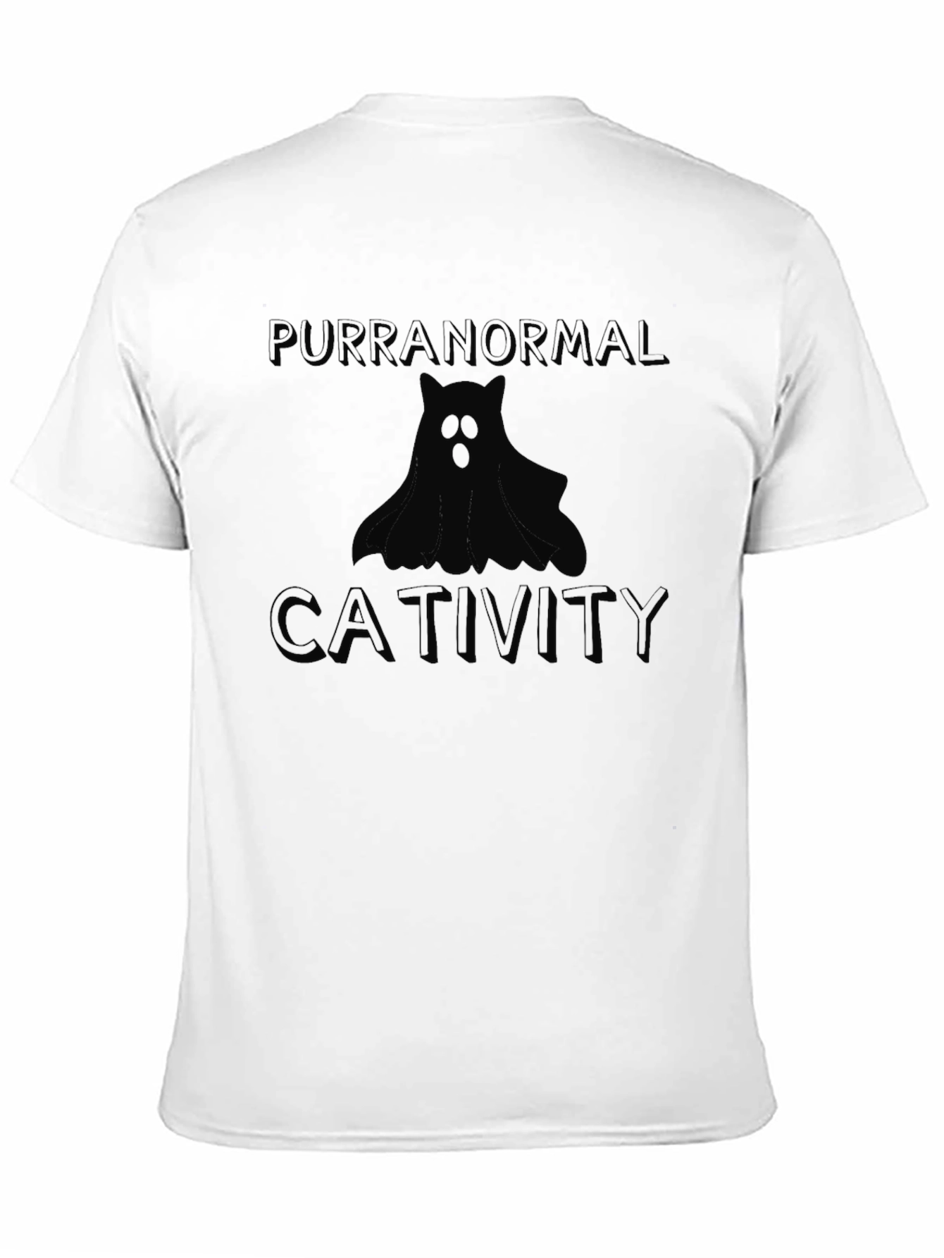 Purranormal Cativity T-Shirt - Spooky Cat Design