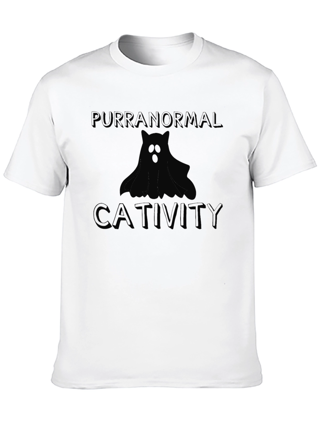 Purranormal Cativity T-Shirt - Spooky Cat Design