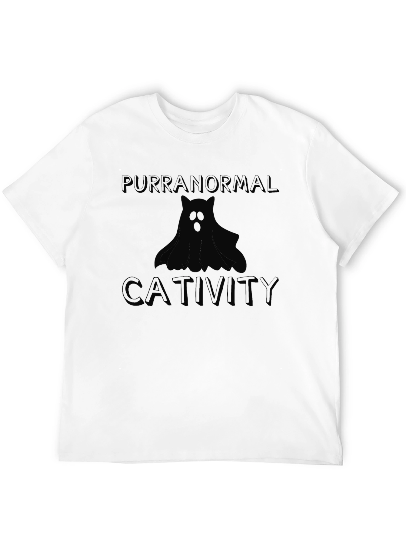 Purranormal Cativity T-Shirt - Spooky Cat Design