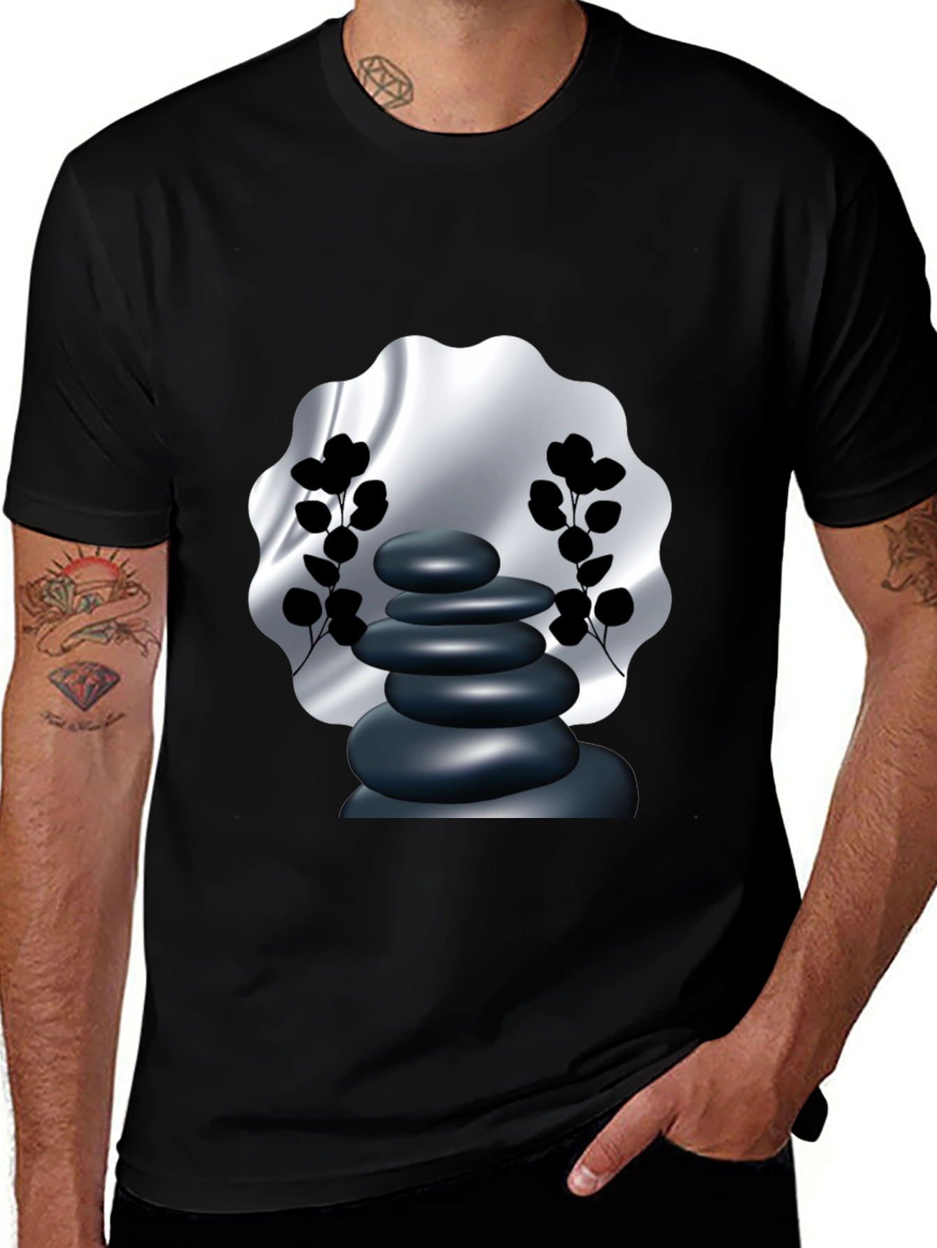 Zen Stone Graphic Tee - Meditative Style