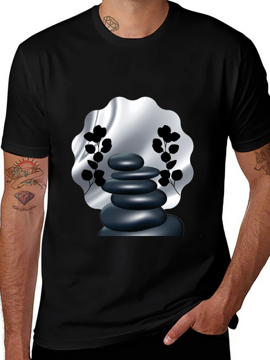 Zen Stone Graphic Tee - Meditative Style