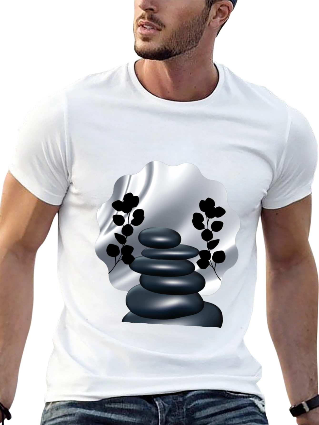 Zen Stone Graphic Tee - Meditative Style