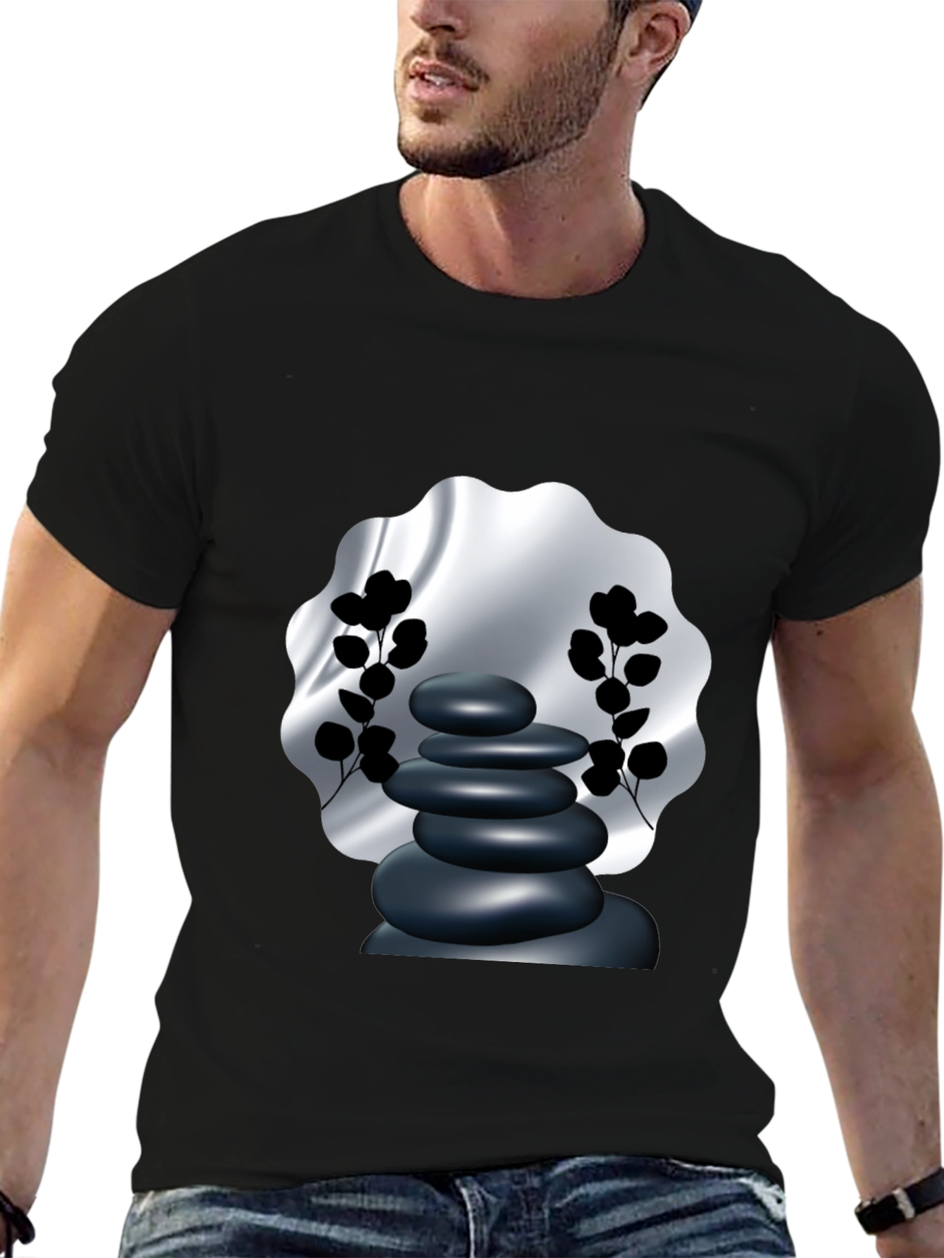 Zen Stone Graphic Tee - Meditative Style