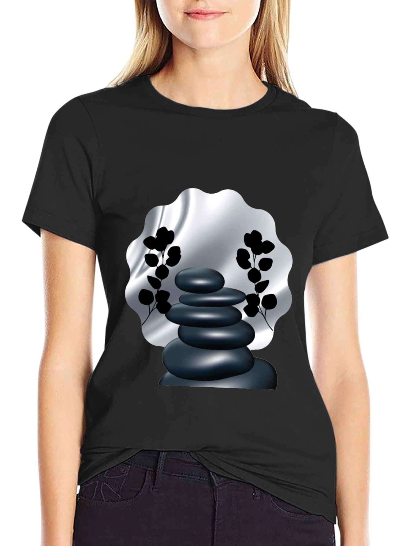 Zen Stone Graphic Tee - Meditative Style