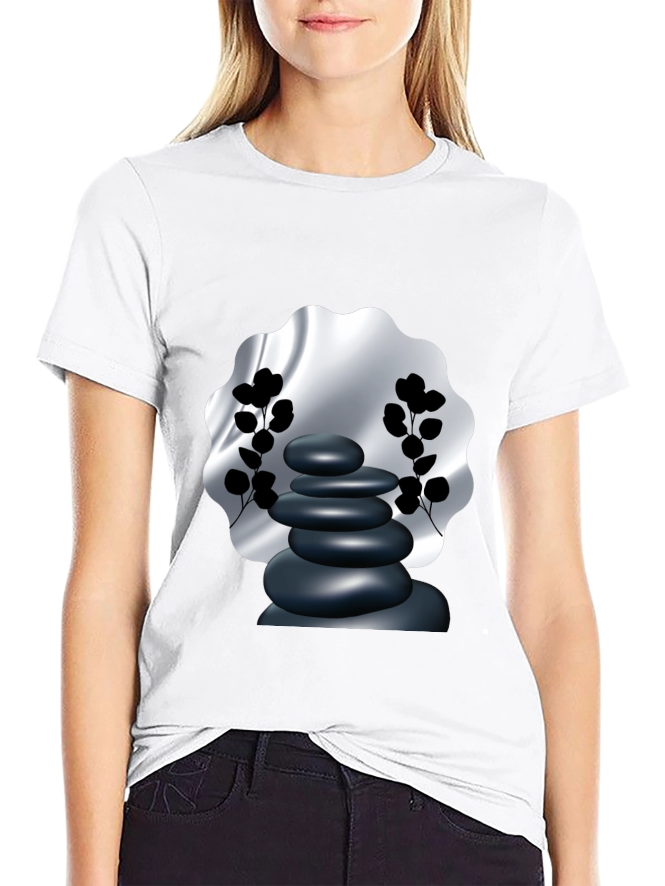 Zen Stone Graphic Tee - Meditative Style