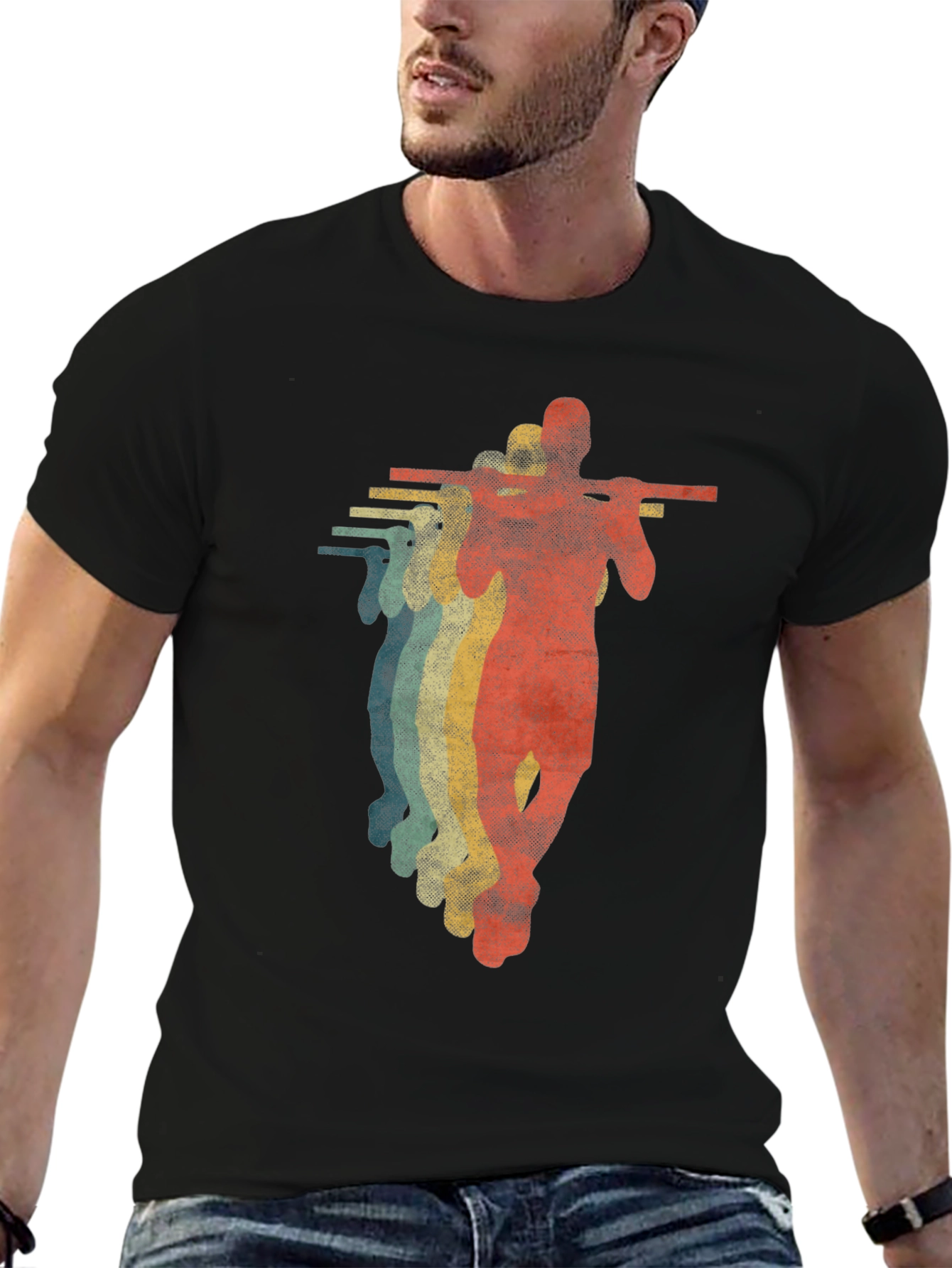 Retro Weightlifter Graphic Tee