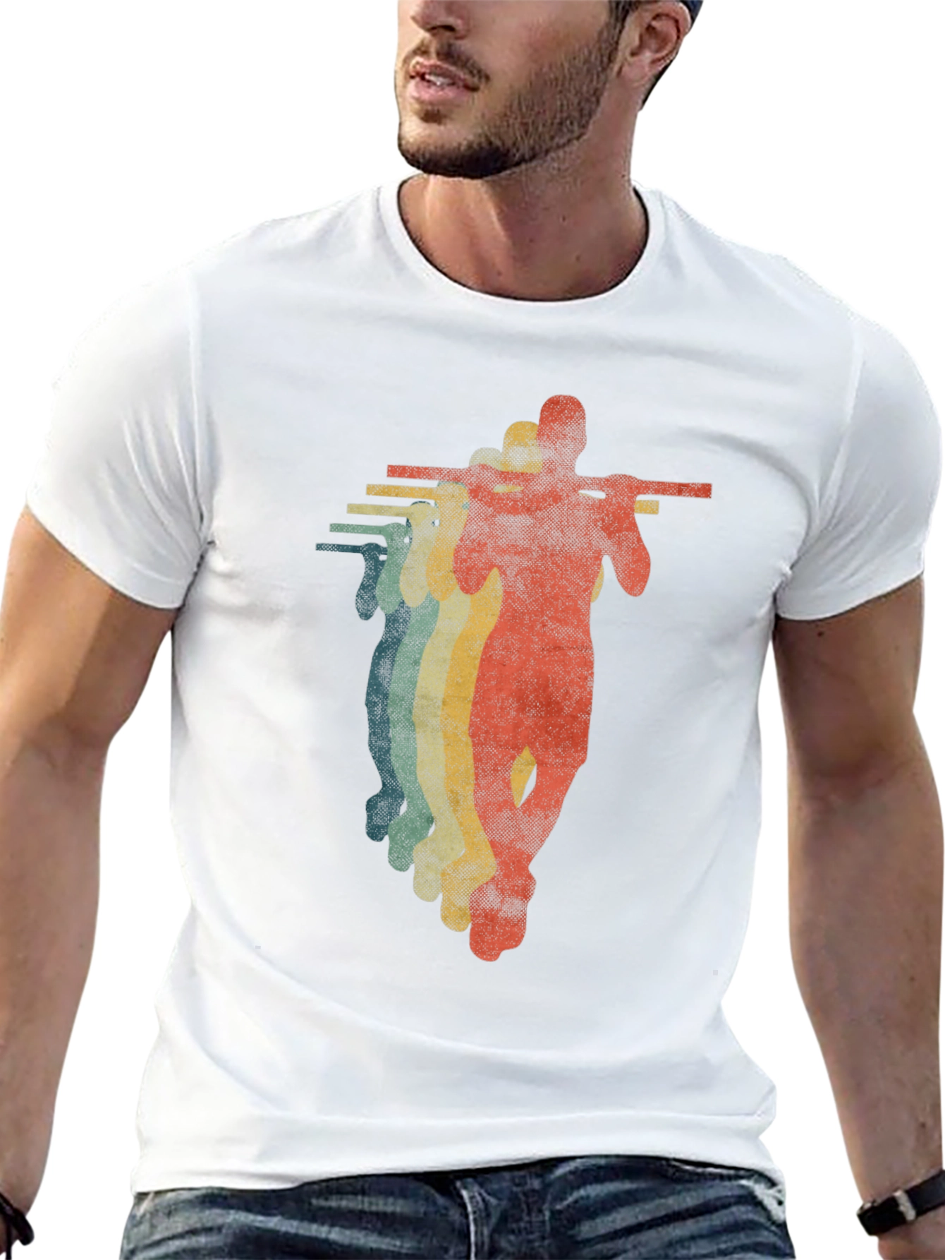 Retro Weightlifter Graphic Tee