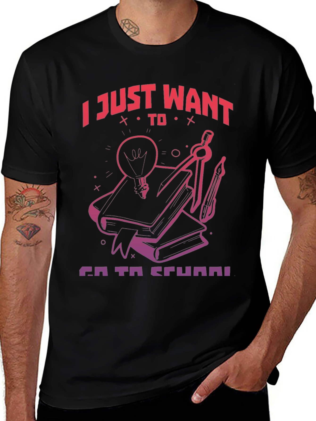 I Just Want To Go To School T-Shirt