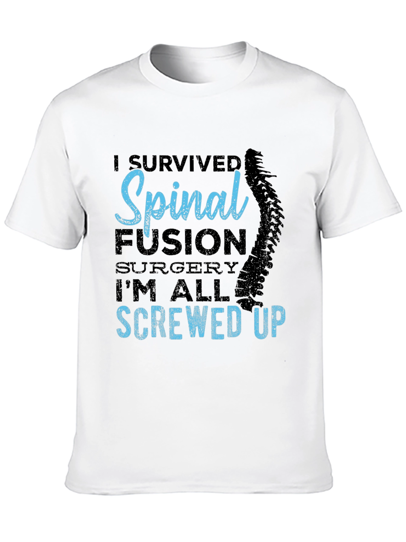 Spinal Fusion Survivor Graphic Tee - Black