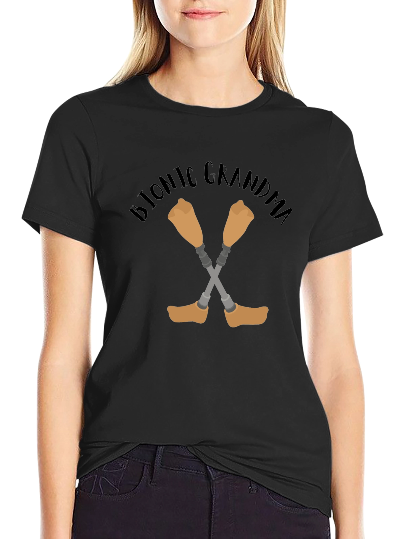Bionic Grandma T-Shirt - Novelty Graphic Tee