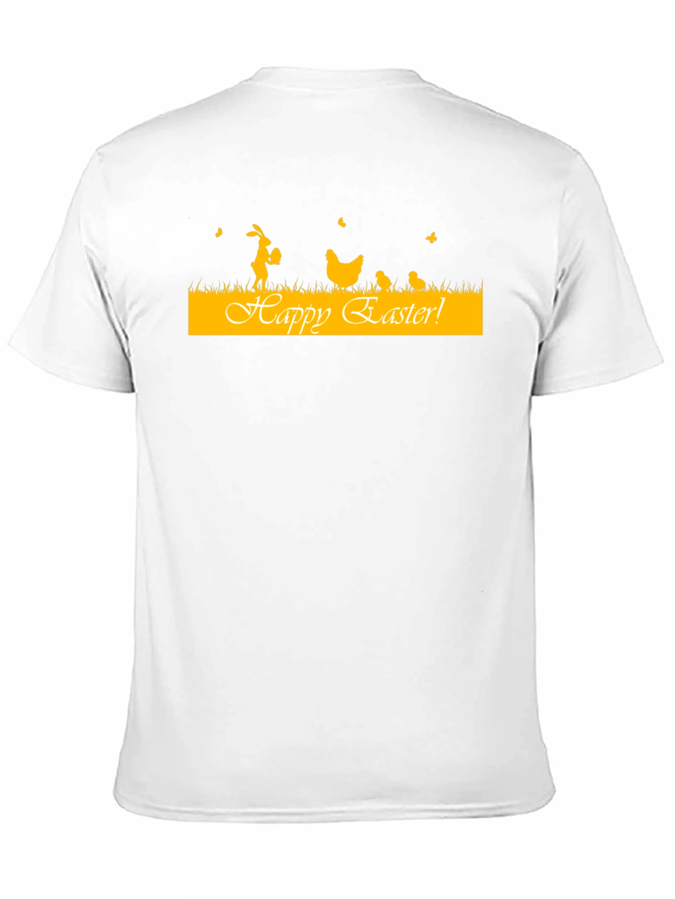 Happy Easter T-Shirt: Rabbit Chickens Black