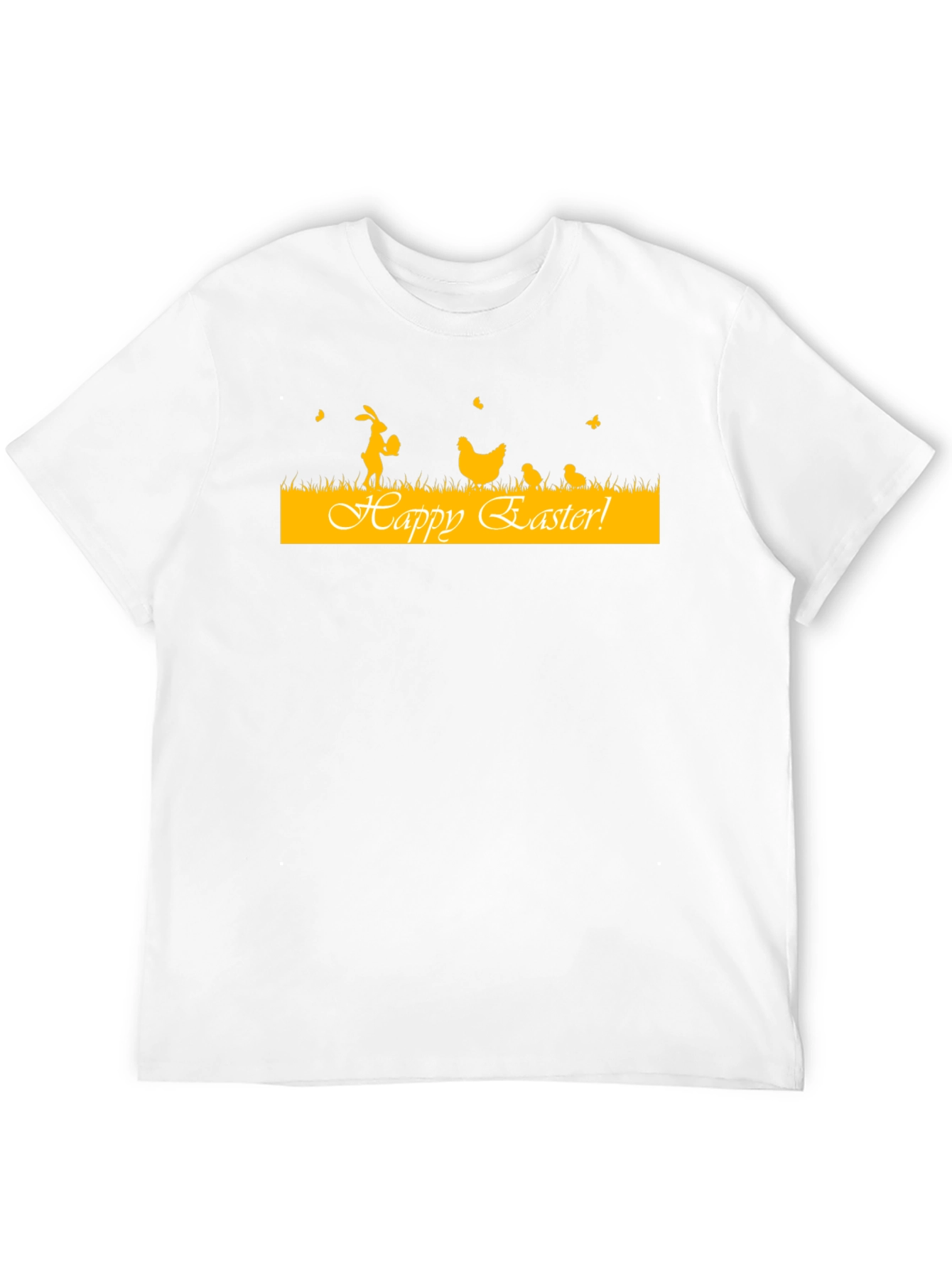 Happy Easter T-Shirt: Rabbit Chickens Black