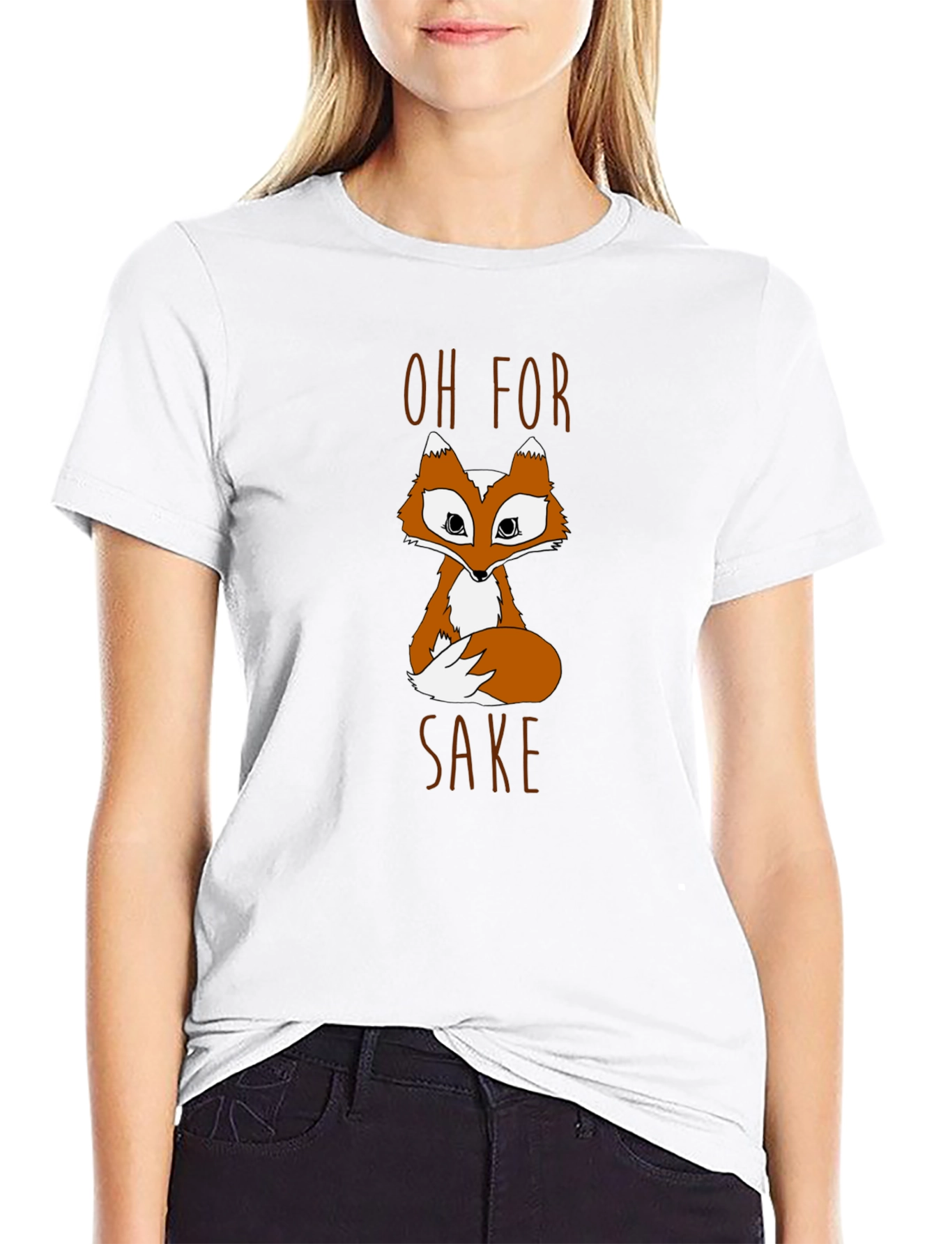 Oh For Fox Sake Graphic T-Shirt - Black