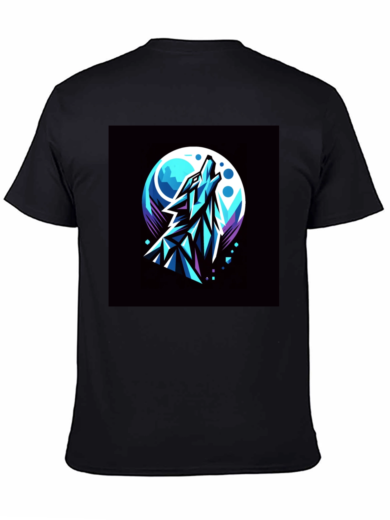 Geometric Wolf Moon T-Shirt