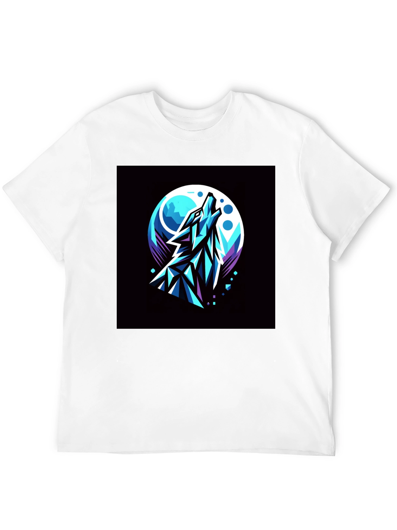 Geometric Wolf Moon T-Shirt