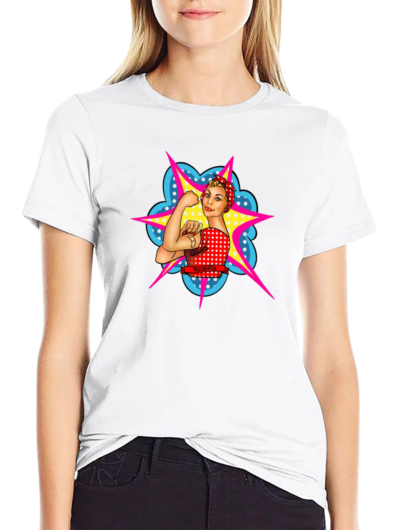 Vaccinated Rosie the Riveter T-Shirt