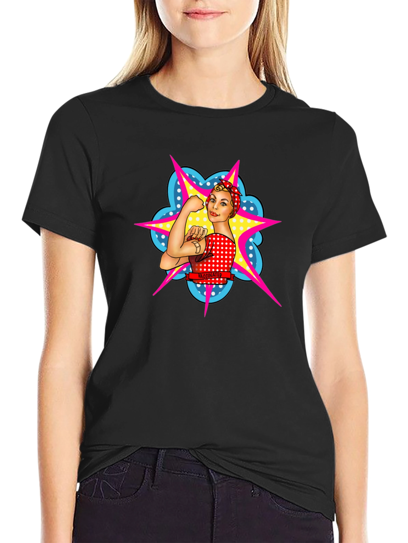 Vaccinated Rosie the Riveter T-Shirt