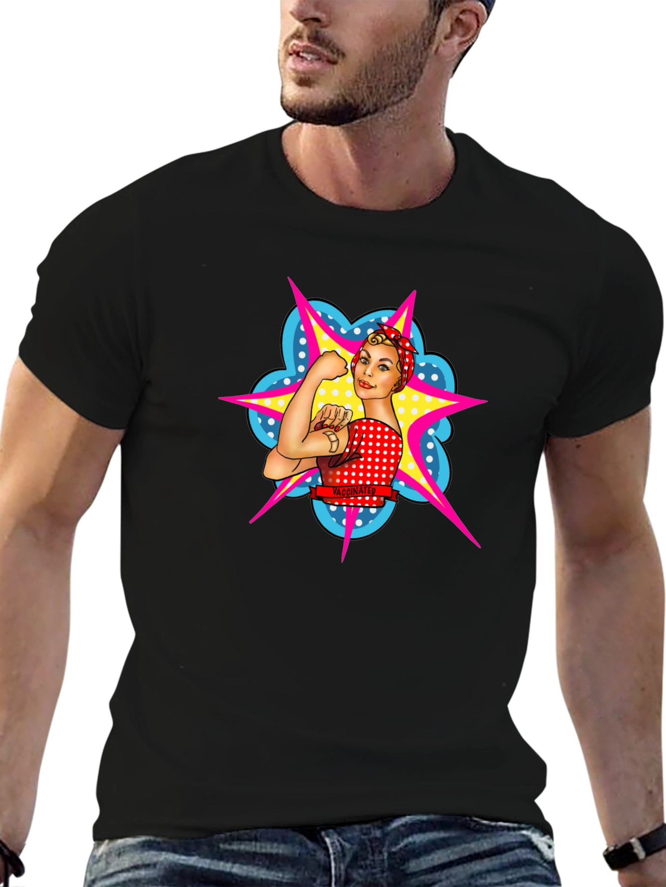Vaccinated Rosie the Riveter T-Shirt