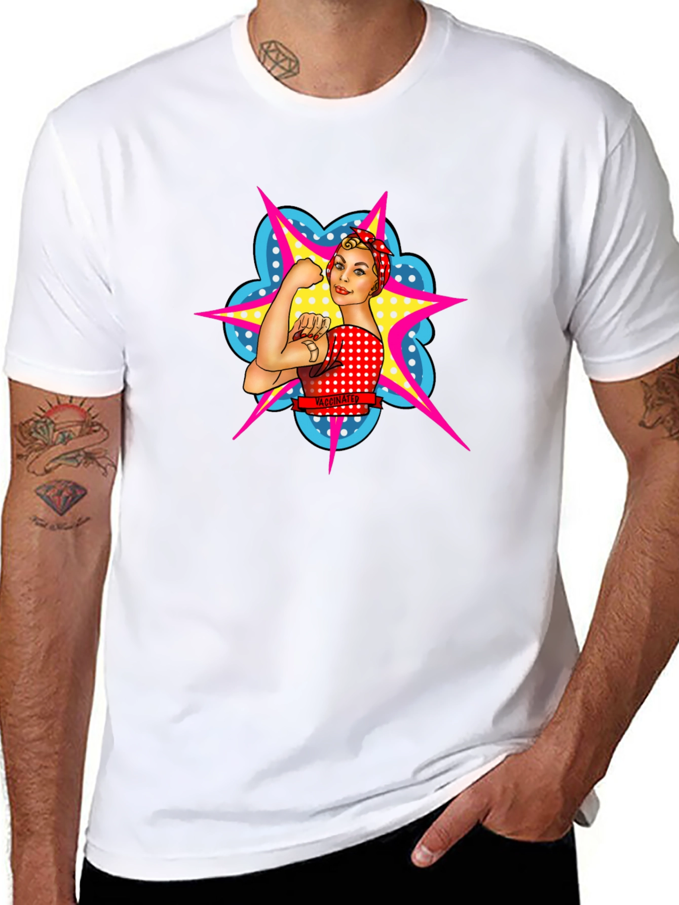 Vaccinated Rosie the Riveter T-Shirt