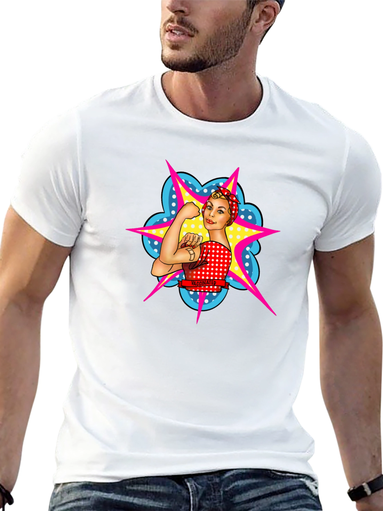 Vaccinated Rosie the Riveter T-Shirt