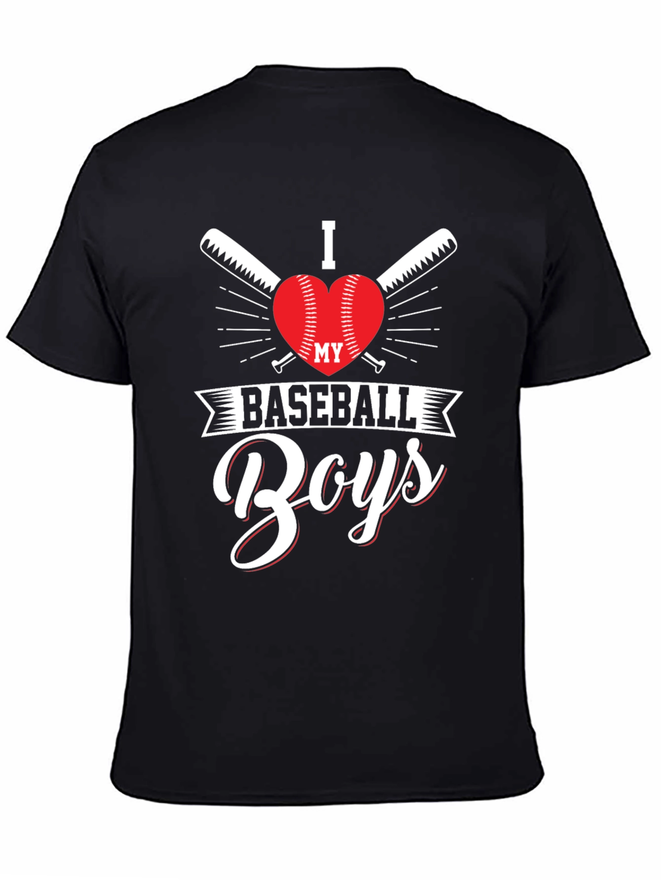 I Love My Baseball Boys Graphic Tee