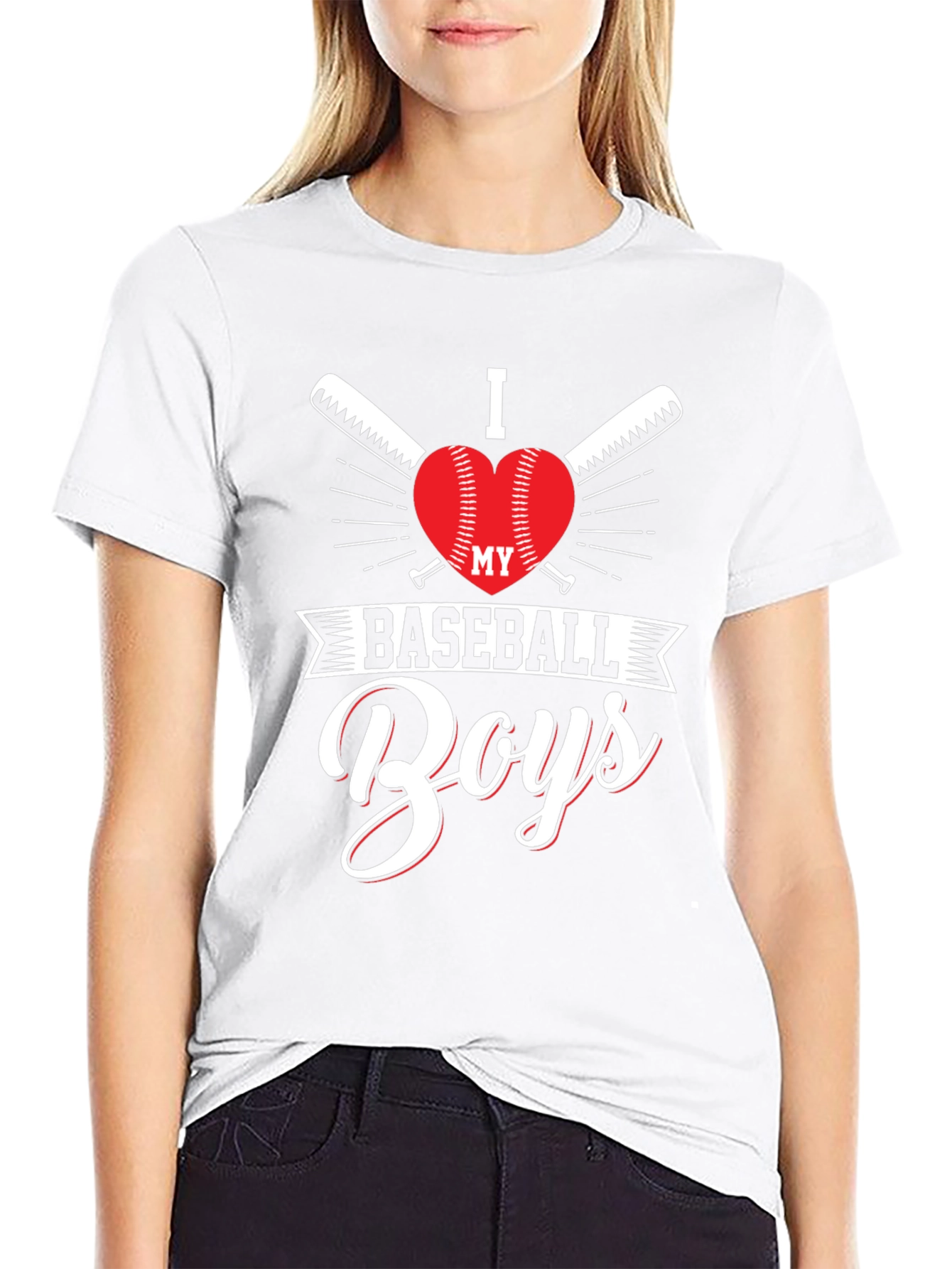I Love My Baseball Boys Graphic Tee